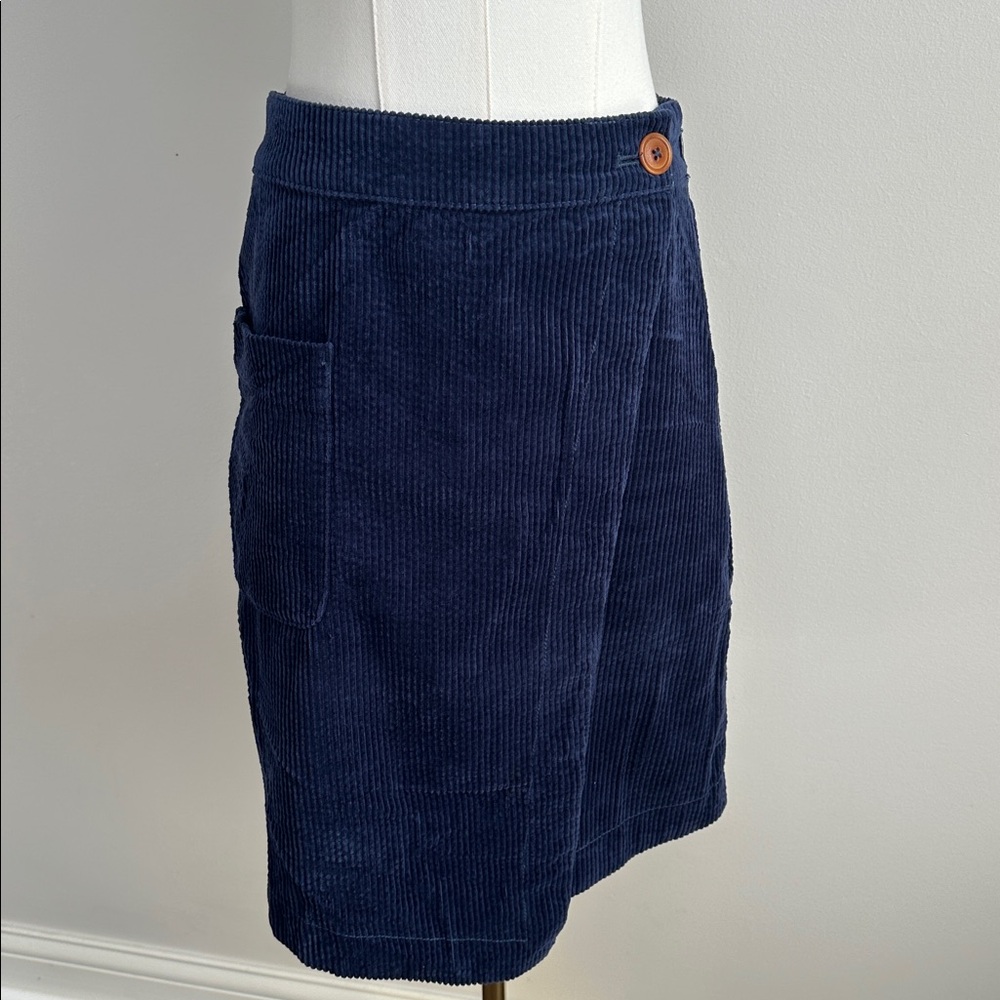 Anthropologie Pilcro Womens High Waist Corduroy Asymmetrical Wrap Mini Skirt 4